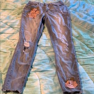 Flower jeans